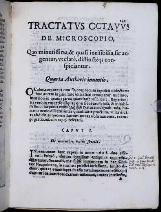 Tractatvs octavvs. De Microscopio