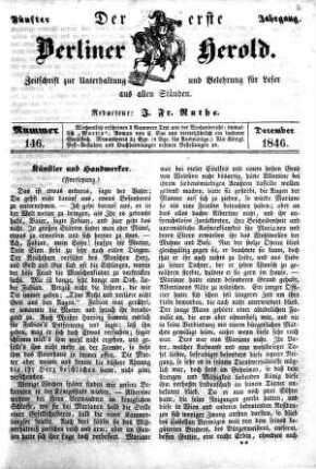 Nummer 146, Dezember 1846