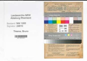 Entnazifizierung Bruno Thieme, geb. 07.04.1900 (Postschaffner)