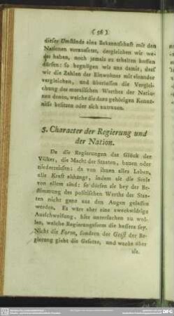 5. Character der Regierung und der Nation