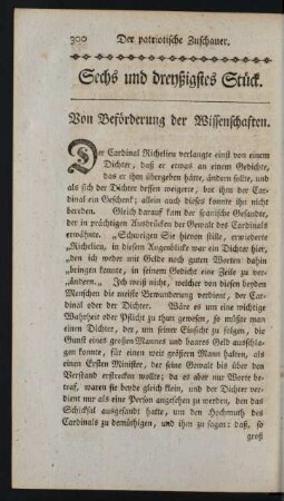 Sechs und dreyßigstes Stück