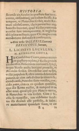 Anno urbis DCLXXIX ... L. Licinius Lucullus. M. Aurelius Cotta.