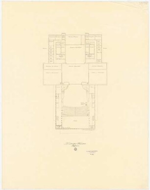 Theater, Dessau: Grundriss 1. OG (Hochparkett)