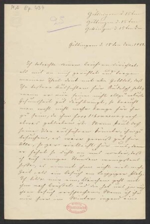 Brief an Albertine Mendelssohn-Bartholdy : 15.01.1858