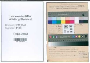 Entnazifizierung Alfred Teske , geb. 02.01.1900 (Kaufmaennischer Angestellter)
