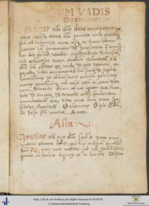Handschriftliche Gebete