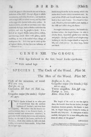 Genus XIII. The Grous