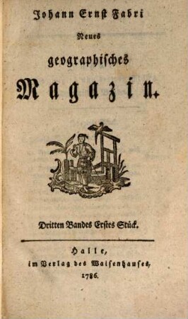 Neues geographisches Magazin. 3. 1786
