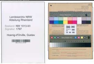 Entnazifizierung Gustav Hoenig-d'Orville , geb. 24.11.1898 (Chemiker)