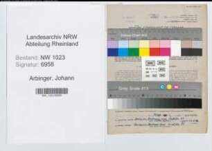 Entnazifizierung Johann Arbinger , geb. 29.07.1902 (Fleischbeschauer)