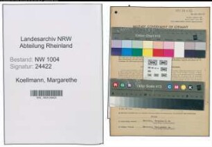 Entnazifizierung Margarethe Koellmann , geb. 02.06.1907 (Schneiderin)