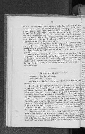 Sitzung vom 24. Januar 1882.