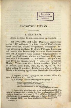 Gyöngyösi István válagatott poétai munkái : Az eredeti kiad. alapján közli Toldy Ferencz, 1