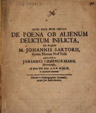 De poena ob alienum delictum inflicta