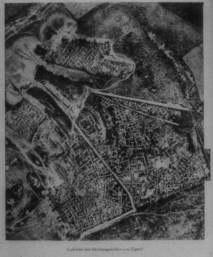Ras Schamra, Luftbild des Grabungsfeldes [Ras esch-schamra]