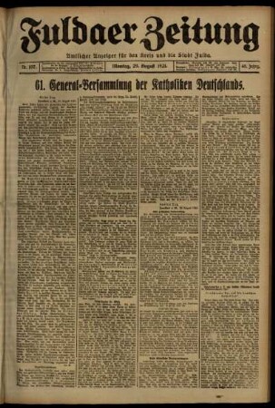 Ausgabe vom Montag, den 29. August 1921.