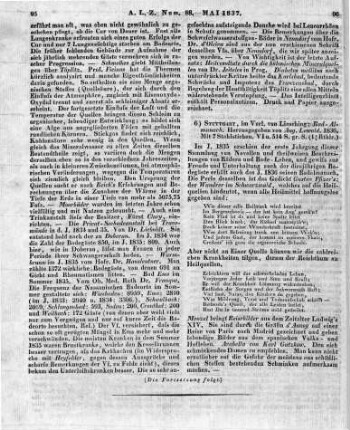 Bad-Almanach. Hrsg. von A. Lewald. Stuttgart: Liesching 1836