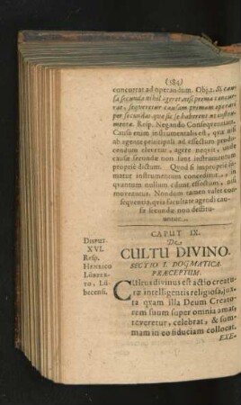 Caput IX. De Cultu Divino.