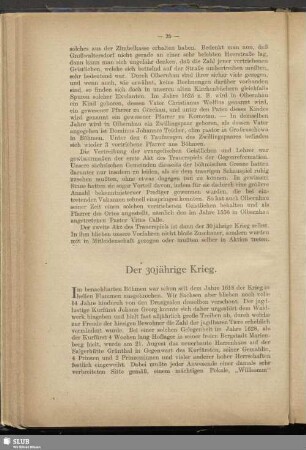 Der 30jährige Krieg