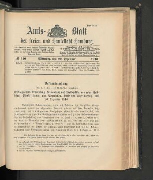 No. 310, 20. Dezember 1916