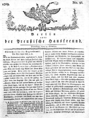 No. 86., 24. Oktober 1809