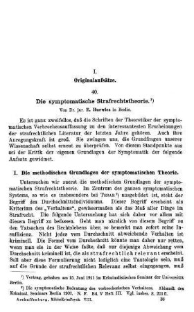 593-616, Die symptomatische Strafrechtstheorie