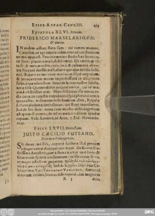 Epist. LXVII. Bruxellam. Iusto Caecilio Puteano, Filio meo Primogenito.