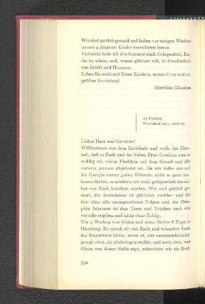 An Herder Wandsbeck, den 3. Oktober 1785