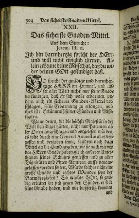 XXII. Das sicherste Gnaden-Mittel. - XXIII. Die Christliche Bet-Schule.