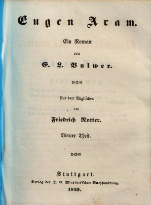 Eugen Aram : Ein Roman, 4