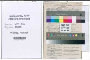 Entnazifizierung Heinrich Wiehes , geb. 30.07.1902 (Postschaffner)