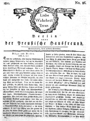 No. 86., 27sten October 1810