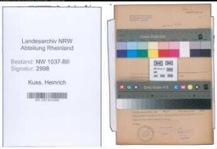 Entnazifizierung Heinrich Kuss , geb. 22.07.1908 (Spediteur)