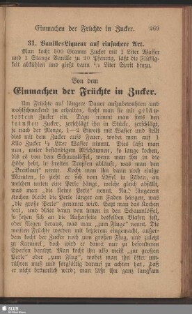 Von dem Einmachen der Früchte in Zucker