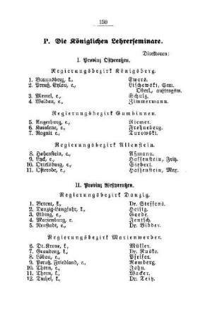 Die Königlichen Lehrerseminare