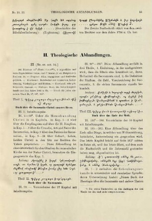 II. Theologische Abhandlung