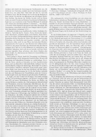 878-879 [Rezension] Künkel, Christoph, Totus Christus
