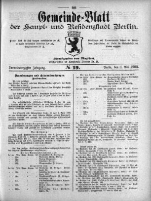 1902,19: No. 19, 11. Mai 1902