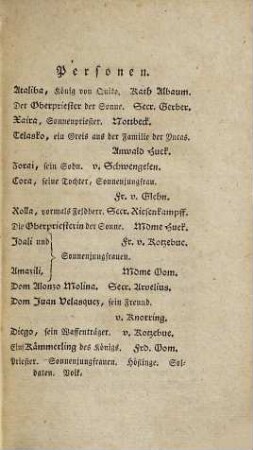 Schauspiele, 2. Die Sonnenjungfrau. Das Kind der Liebe