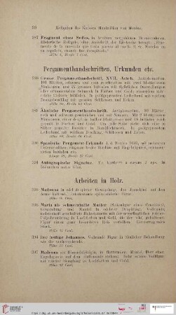 Arbeiten in Holz (Nr. 392 - 468)