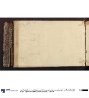Skizzenbuch & Vorderdeckel & Innenseite