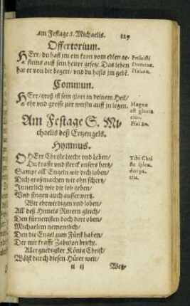 Am Festage S. Michaelis deß Ertzengels.