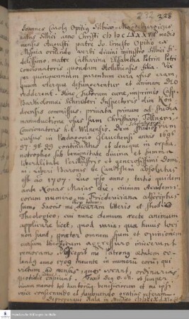 Lebenslauf von Johann Carl Opitz.