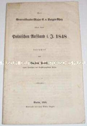 Schrift über den polnischen Aufstand im Jahre 1848