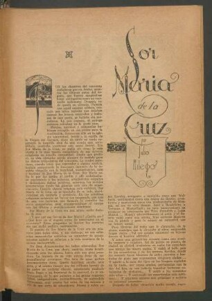 Sor María de la Cruz : Ilustró M. I. Rumpi