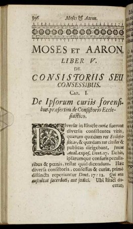 Liber V. De Consistoriis Seu Consessibus.