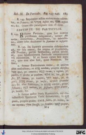 IX. De Particulis.