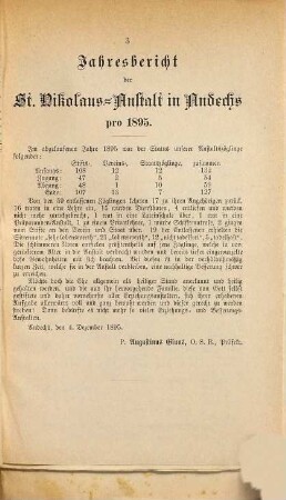 Jahres-Bericht. 1895