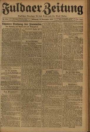 Ausgabe vom Mittwoch, den 29. November 1922.