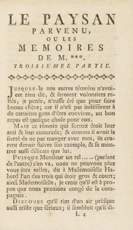 Troisiéme Partie